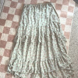 floral maxi skirt ♡︎ spring floral grannycore maxi skirt